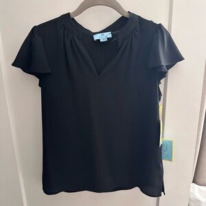 CeCe Flutter Sleeve Top, NWT